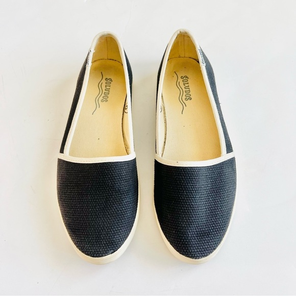 Soludos textured flats with contrasting trim - Picture 1 of 7